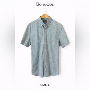 EUC Bonobos Riviera Slim Fit Short Sleeve Button Down Sz L